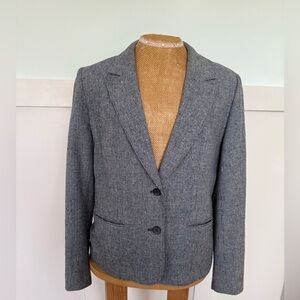 Pendleton vintage 100% virgin wool Women’s SM grid print multicolor dots blazer